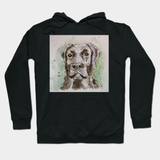 Black Labrador line art. Hoodie